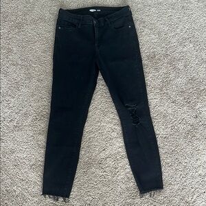 Old Navy Rockstar Super Skinny Women's Black Distressed Jeans